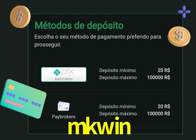 O cassino mkwin oferece uma grande variedade de métodos de pagamento
